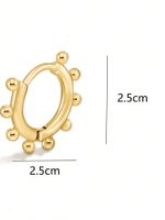 1 Piece Simple Style Classic Style Solid Color 304 Stainless Steel 14K Gold Plated Hoop Earrings main image 2