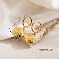 1 Pair Elegant Retro Commute Starfish Shell Plating Stainless Steel 18k Gold Plated Drop Earrings sku image 3