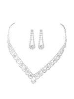Elegant Solid Color Artificial Crystal Plating Inlay Rhinestones Silver Plated Women's Jewelry Set main image 3