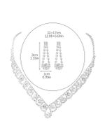 Elegant Solid Color Artificial Crystal Plating Inlay Rhinestones Silver Plated Women's Jewelry Set main image 2