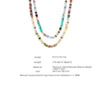 Elegant Colorful Natural Stone Beaded Plating 18k Gold Plated Necklace main image 2