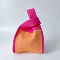 Frau Mittel Alle Jahreszeiten Polyester Farbblock Vintage-stil Quadrat Offen Handtasche sku image 7