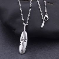 Classic Style Feather Titanium Steel Stoving Varnish Charms Jewelry Accessories main image 6