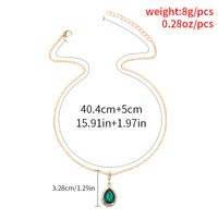 Simple Style Water Droplets Zircon Alloy Wholesale Pendant Necklace main image 2