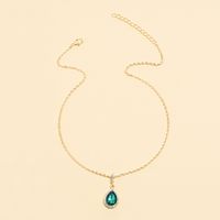 Simple Style Water Droplets Zircon Alloy Wholesale Pendant Necklace main image 8