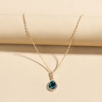 Simple Style Water Droplets Zircon Alloy Wholesale Pendant Necklace main image 7