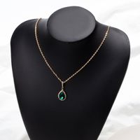 Simple Style Water Droplets Zircon Alloy Wholesale Pendant Necklace main image 5