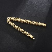 Hip-hop Retro Solid Color Titanium Steel Plating Chain Gold Plated Men's Bracelets main image 3