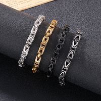 Titanium Steel 18K Gold Plated Hip-Hop Retro Plating Solid Color Bracelets Necklace main image 1