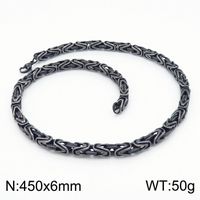 Acier Au Titane Plaqué Or 18K Hip Hop Rétro Placage Couleur Unie Bracelets Collier sku image 11