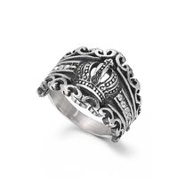 Hip-hop Retro Crown Titanium Steel Inlay Zircon Men's Rings sku image 5