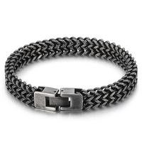 Hip-Hop Retro Solid Color Titanium Steel Plating Chain 18K Gold Plated Men's Bracelets sku image 3
