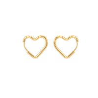 1 Pair Commute Pentagram Heart Shape Polishing Plating Stainless Steel 18K Gold Plated Earrings main image 4