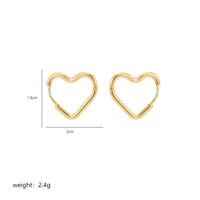 1 Pair Commute Pentagram Heart Shape Polishing Plating Stainless Steel 18K Gold Plated Earrings sku image 1