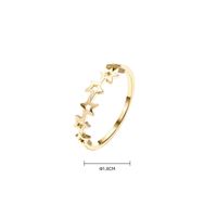 Simple Style Star Copper Plating Hollow Out 14k Gold Plated Rings main image 4