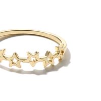 Simple Style Star Copper Plating Hollow Out 14k Gold Plated Rings main image 2