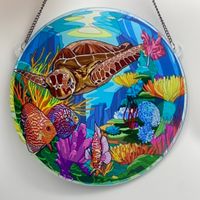 Cartoon Style Marine Style Tortoise Fish Arylic Pendant Artificial Decorations sku image 1