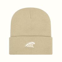 Unisex Casual Simple Style Sea Wave Embroidery Eaveless Beanie Hat main image 8