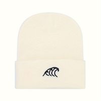 Unisex Casual Simple Style Sea Wave Embroidery Eaveless Beanie Hat main image 6