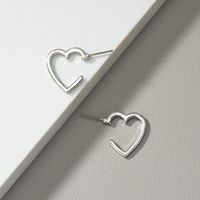 Wholesale Jewelry Basic Heart Shape Alloy Plating Ear Studs main image 1