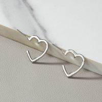 Wholesale Jewelry Basic Heart Shape Alloy Plating Ear Studs sku image 1