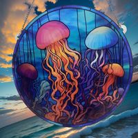 Cartoon Style Marine Style Jellyfish Arylic Pendant Artificial Decorations main image 5