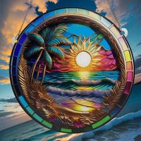Beach Sun Arylic Pendant Artificial Decorations main image 1