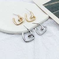 Wholesale Jewelry Simple Style Solid Color Alloy Gold Plated Plating Ear Studs main image 1