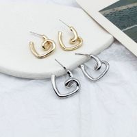 Wholesale Jewelry Simple Style Solid Color Alloy Gold Plated Plating Ear Studs main image 6