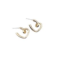 Wholesale Jewelry Simple Style Solid Color Alloy Gold Plated Plating Ear Studs main image 2