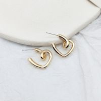 Wholesale Jewelry Simple Style Solid Color Alloy Gold Plated Plating Ear Studs sku image 1
