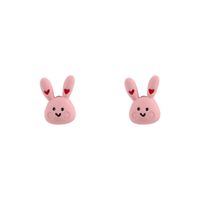 Wholesale Jewelry Simple Style Rabbit Alloy Stoving Varnish Ear Studs sku image 1