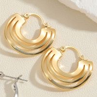 1 Pair Queen Simple Style Solid Color Plating Copper Zircon 14k Gold Plated White Gold Plated Hoop Earrings main image 4