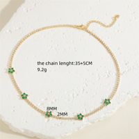Cute Simple Style Classic Style Flower Brass Plating Chain 14k Gold Plated Choker main image 5