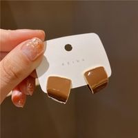 Wholesale Jewelry Streetwear Square Alloy Ear Studs sku image 1