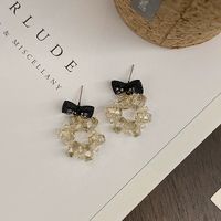 1 Pair Simple Style Bow Knot Patchwork Alloy Drop Earrings main image 4