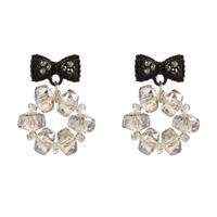 1 Pair Simple Style Bow Knot Patchwork Alloy Drop Earrings main image 2