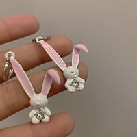 1 Pair Cartoon Style Rabbit Stoving Varnish Metal Drop Earrings main image 6