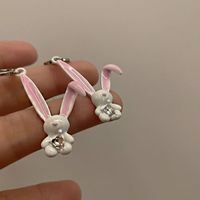 1 Pair Cartoon Style Rabbit Stoving Varnish Metal Drop Earrings main image 2