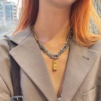 Classic Style Color Block Gold Plated Alloy Wholesale Necklace main image 3
