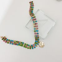 Simple Style Solid Color Alloy Inlay Rhinestones Women's Necklace main image 2