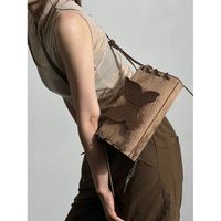 Women's Small Pu Leather Butterfly Streetwear Square Zipper Shoulder Bag Crossbody Bag Underarm Bag main image 4