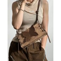 Women's Small Pu Leather Butterfly Streetwear Square Zipper Shoulder Bag Crossbody Bag Underarm Bag main image 1