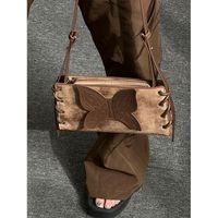 Women's Small Pu Leather Butterfly Streetwear Square Zipper Shoulder Bag Crossbody Bag Underarm Bag main image 2