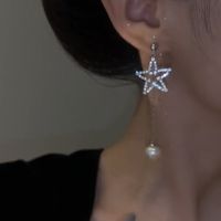 1 Pair Simple Style Geometric Star Plating Copper Drop Earrings main image 5