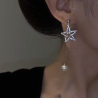 1 Pair Simple Style Geometric Star Plating Copper Drop Earrings main image 3