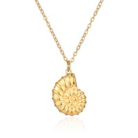 304 Stainless Steel 18K Gold Plated Classic Style Solid Color Pendant Necklace sku image 2