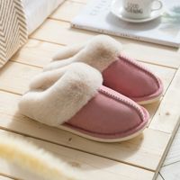 Unisex Casual Vintage Style Solid Color Round Toe Plush Slippers sku image 6