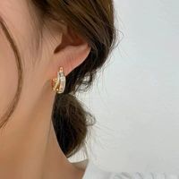 1 Pair Simple Style Geometric Copper Ear Studs main image 5