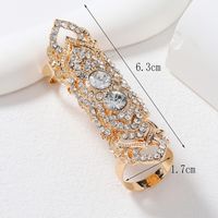 Streetwear Geometric Alloy Hollow Out Inlay Rhinestones Gold Plated Silver Plated Women's Wide Band Rings main image 4